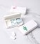 LINXI 4 Pack Small Pill Organizer Individual Compartments Holds Vitamin Medicine Portable Small Pill Container for Purse or Pocket