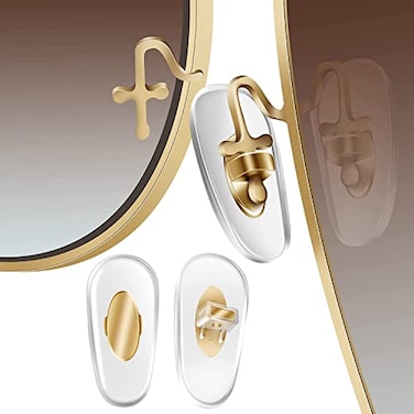 5 أزواج من وسادات الأنف البديلة من Auzky لنظارات RayBan RB3549 وRB4071 وRB6335 وRB6375 وRB7164 وغيرها من موديلات النظارات الشمسية والنظارات الطبية من PluginPush باللون الذهبي