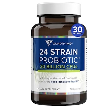 Gundry MD 24 Strain Probiotic 30 Billion CFUs for Gut Health Digestion and Immune Support 30 Capsules