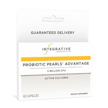 Integrative Therapeutics Probiotic Pearls Advantage Gut Health Support with Lactobacilli Bifidobacteria NonRefrigerated True Delivery Technology 60 Capsules 60 Servings