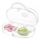 Accmor Pacifier Case Pacifier Container Can Storage 2 Pacifiers Baby Pacifier Holder Case for Travel BPA FreeTransparent