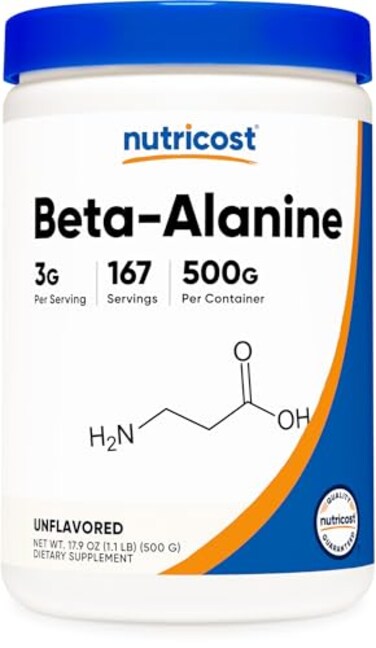 Nutricost Beta Alanine Powder 500 Grams 11lbs Pure Beta Alanine