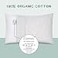Zenssia Organic Cotton Toddler PillowcaseTravel Pillowcase Pack of 2 Set 13x18 Inches with Envelope Closure Soft Breathable Baby Pillow Case Cover Solid Gray