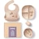 SAMiGO Silicone Baby Feeding Set Suction Plate Bowl Set Self Feeding Spoons Bib Cup Baby Led Weaning Supplies First Stage Feeding Essentials Food Eating Utensils 6 Months