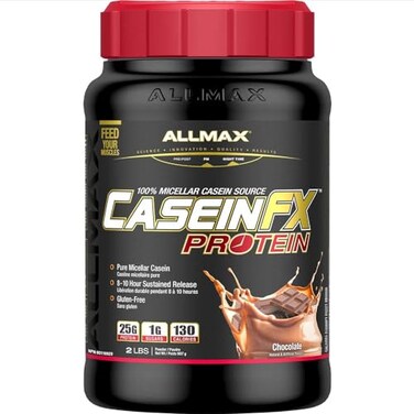 ALLMAX CaseinFX Protein Chocolate 2 lb 25 Grams of SlowRelease Protein Per Scoop Low Carb Zero Added Sugar Approx 27 Servings