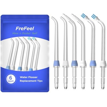 رؤوس بديلة من FreFeel لجهاز Waterpik، أعواد بديلة لجهاز Waterpik لتنظيف الأسنان بالماء، رأسان كلاسيكيان للنفث، رأسان لتقويم الأسنان، رأسان لإزالة البلاك