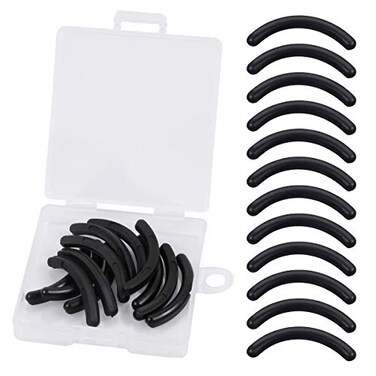 CABAX Eyelash Curler Refill Pads Silicone Rubber Black 12 Pcs