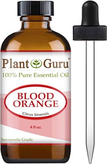 Plant Guru Blood Orange Essential Oil 4 oz 100 Pure Undiluted Therapeutic Grade Citrus Sinensis Cold Pressed from Fresh Peels for Aromatherapy Diffuser Relaxation and Calming Natural Cleaner