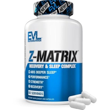 Evlution EVL Post Workout Recovery Supplement Magnesium and Zinc ZMatrix Zinc Magnesium Aspartate Muscle Recovery Supplement for Sleep Support and Muscle Health