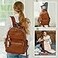 miss fong Diaper Bag Diaper Bag Backpack Baby Diaper Bag Leather Diaper Bag Backpack with Changing Pad Stroller StrapMultifunction Large Capacity Waterproof Travel Backpack Brown