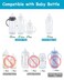 XUNICUTE 6 Count Replacement Silicone Sippy Straw Nipple Compatible with NUKSippy Straw Cup Nipples Replacement for NUK Active and Learner Cups Soft 100 Silicone Sippy Straw Cup Nipples8m