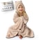 مناشف أطفال فاخرة من Warm Cuddles مزودة بغطاء رأس، مصنوعة من رايون الخيزران فائق النعومة، لون بيج.