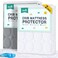 Biloban Crib Mattress Protector 2 Pack Waterproof Quilted Grey White Absorbent Ultra Soft Noiseless Durable