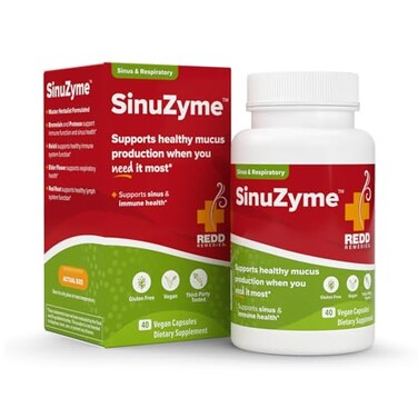 Redd Remedies SinuZyme Supports Sinus and Immune Health 40 Vegan Capsules