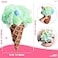ليفة استحمام للأطفال من جيسيرايل، 4 قطع، بتصميم مخروط آيس كريم، ليفة استحمام للأطفال، ليفة تقشير الجسم، ليفة استحمام سبا