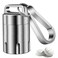 TISUR Titanium Pill Holder Keychain Portable Pill Case Box Container