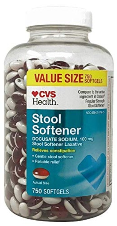 CVS Health CVS Stool Softener Docusate Sodium 100 mg Softgels 750 Count