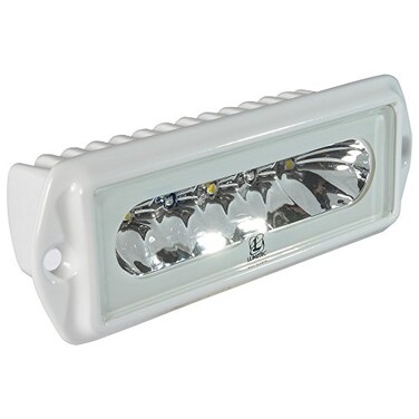 كشاف إضاءة LED من Lumitec 101099 Capri2، مثبت على السطح، هيكل أبيض، إمكانية التعتيم الأبيض والأزرق، 491 × 175 بوصة