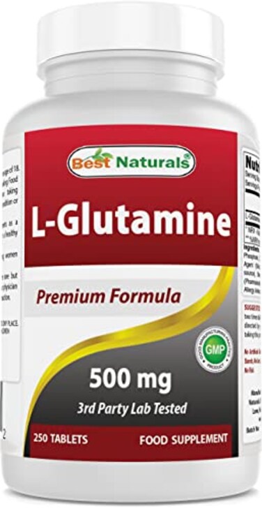 Best Naturals LGlutamine 500 mg 250 Tablets