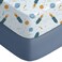 Yoofoss Pack and Play Sheets Fitted Mini Crib Sheets 2Pack for Pack N Play Mattress Stretchy Playard Sheet Soft and Breathable Blue Rocket
