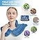 MORLIDEN Neck Heating Pad Microwavable for Shoulders Warmer Wrap Microwave Heating Pad for Neck and Shoulders for Pain Relief Light Blue