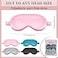 Funnysoft 12 Pcs Silk Eye Masks for Sleep Bulk Soft Satin Eye Covers for Sleeping Women Men Night Mask with Adjustable Elastic Strap Sleep Cover Blindfold Eyeshade for Travel Nap 4 Colors