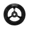 عجلات RIANTWHEEL الصلبة من البولي يوريثان مقاس 4 × 14 بوصة، عجلات كرسي متحرك بحافة ألومنيوم، زوج واحد، لون أسود