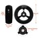 عجلات RIANTWHEEL الصلبة من البولي يوريثان مقاس 4 × 14 بوصة، عجلات كرسي متحرك بحافة ألومنيوم، زوج واحد، لون أسود
