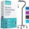 Vive Quad Cane Walking Stick for Men and Women Lightweight Adjustable Staff Comfortable Right and Left Hand Grip for Stability Support Four Prong Sturdy Aluminum Travel Aid 4 Tip Black