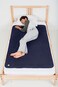 PeapodMats Bedwetting Waterproof Bed Mat Reusable 3x5 Navy Blue