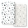 GRSSDER Stretch Ultra Soft Jersey Knit Fitted Crib Sheets Set 2 Pack Fits All Standard Crib Mattress Pads Safe and Snug Pretty Crib Sheet for Baby Cute Wild Forest Mongooses