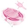 WFIST Baby Bath Seat Support Net Soft Headrest Baby Bath Cushion Pad Breathable Newborn Infant Bathtub Shower Mesh Mat Adjustable Shower Pad Portable AntiSlip Bath Sling 018 Months Pink No Bathtub