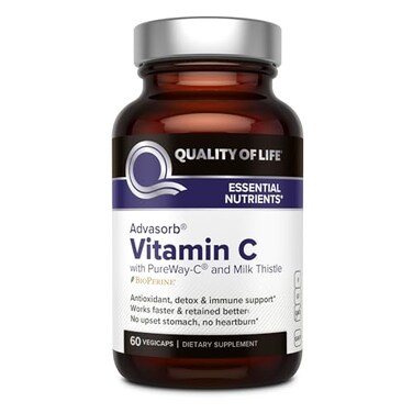Quality of Life Advasorb Vitamin C Supplement 60 Vegicaps