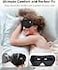 arboleaf Heated Eye Mask Cordless Rechargeable Warm Eye Compress Temperature Control Light Blocking Washable Cover Travel 1000mAh Rechargeable Battery