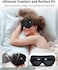 arboleaf Heated Eye Mask Cordless Rechargeable Warm Eye Compress Temperature Control Light Blocking Washable Cover Travel 1000mAh Rechargeable Battery