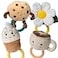 Mary Meyer Sweet Soothie Soft Baby Rattle with Teether Ring 5Inches Chippy Cookie