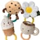 Mary Meyer Sweet Soothie Soft Baby Rattle with Teether Ring 5Inches Chippy Cookie