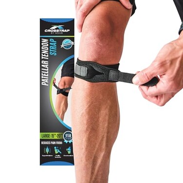 CROSSTRAP Stabilizing Patella Knee Strap Patella Tendon Brace for Running Cycling Hiking and Sports Pain Relief and Support Knee Stabilizer Brace For Exercise