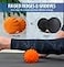 Zyllion Vibrating Peanut Massage Ball with 4 Modes Cordless Rechargeable Electric Deep Tissue Massager Roller for Muscle Pain Relief Orange ZMA30