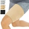 Vive Thigh Brace Hamstring Quad Wrap Adjustable Compression Sleeve Support for Pulled Groin Muscle Sprains Quadricep Tendinitis Workouts Sciatica Pain and Sports Recovery Men Women Beige