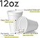 Shop Square 12 Oz Disposable Foam Cups 100 Pack White Foam Insulates Hot Cold Beverages Made in the USA ToGo Cups for Coffee Tea Hot Cocoa Soup Broth Smoothie Soda Juice