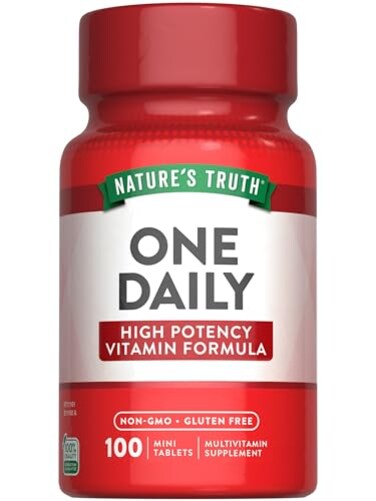 Nature's Truth Natures Truth One Daily Multivitamin 100 Mini Tablets for Men and Women NonGMO Gluten Free Supplement