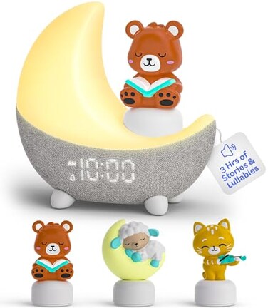 Move2Play Dozi Sound Machine Cute Sleep Toy Sound Machine 3 Hrs Thoughtfully Made Bedtime Content Moonlight Night Light with Changing Colors Gentle OKtoWake WakeUp