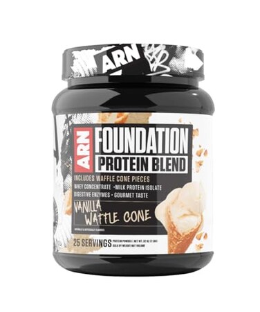 Arms Race Nutrition ARN Foundation Protein Blend 2 Pounds Vanilla Waffle Cone