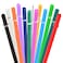 Dakoufish 6 Plain Color Reusable Plastic Replacement Drinking Straws for Short Mini Mason JarTumblers Set of 12 Pcs Straws with Cleaning Brush 6inch12color