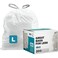 Plasticplace Custom Fit Trash Bags Compatible with Simplehuman Code L 200 Count White Drawstring Garbage Liners 48 Gallon 18 Liters 1675 x 245