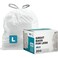 Plasticplace Custom Fit Trash Bags Compatible with Simplehuman Code L 200 Count White Drawstring Garbage Liners 48 Gallon 18 Liters 1675 x 245