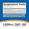 Nutricost LCarnitine Tartrate 1000mg 240 Capsules 500mg Per Capsule 120 Servings