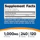Nutricost LCarnitine Tartrate 1000mg 240 Capsules 500mg Per Capsule 120 Servings