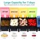 Fullicon Weekly Pill Box Organizer 7 Day Tablet Boxes for Vitamins and Supplements Easy to Open Large Medicine Box Portable Push Button Arthritis Friendly Medication Organizer for Travel
